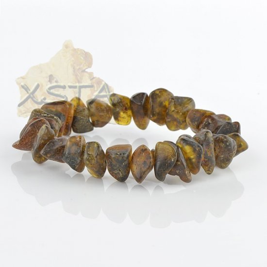 Raw brown amber bracelet